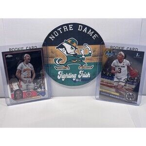 Hannah Hidalgo Lot of 2 Chrome 1st Rookie Cards Notre Dame Irish Fighting RC